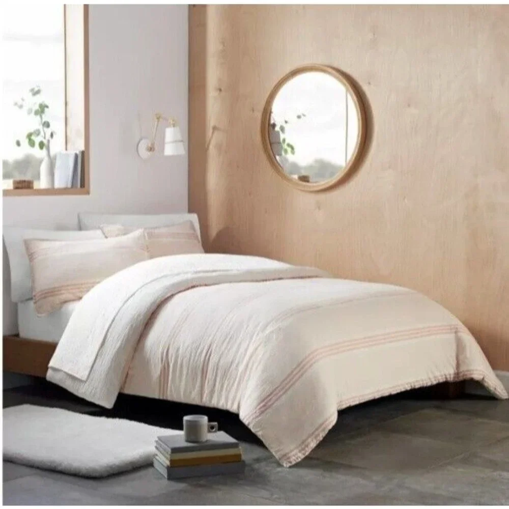 New UGG Devon 2 pc. Duvet Set LA Sunset Stripe FULL / QUEEN NEW